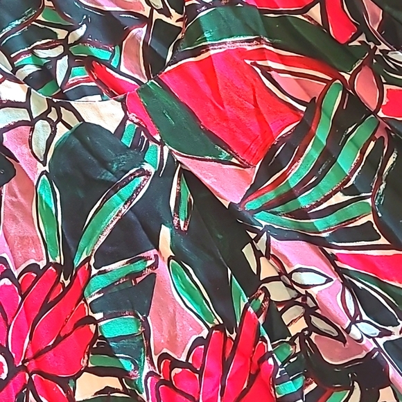 ANTHROPOLOGIE Floral Puff Sleeve Midi Pleated Dress Size Small - Picture 6 of 11